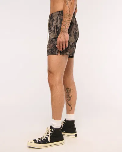 Abercrombie & Fitch Ypb Motiontek Retro Short In Black