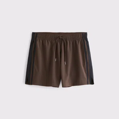 Abercrombie & Fitch Ypb Motiontek Retro Short In Brown