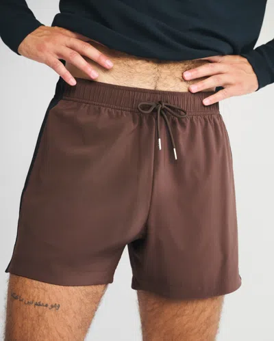 Abercrombie & Fitch Ypb Motiontek Retro Short In Brown