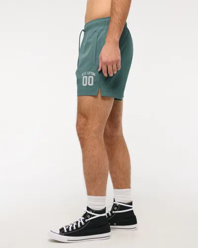 Abercrombie & Fitch Ypb Motiontek Retro Short In Green