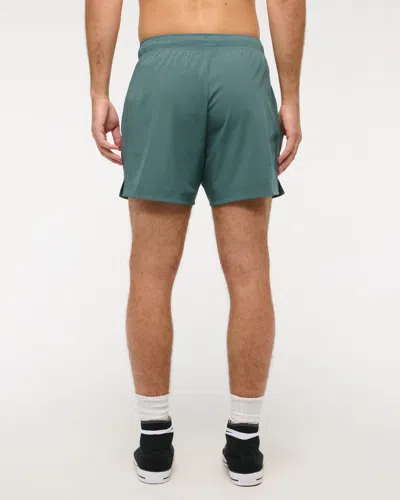 Abercrombie & Fitch Ypb Motiontek Retro Short In Green