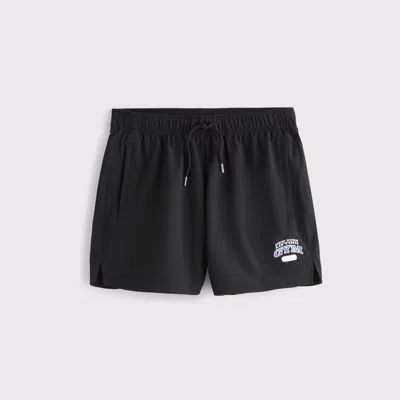 Abercrombie & Fitch Ypb Motiontek Retro Short In Black
