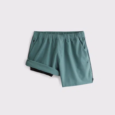 Abercrombie & Fitch Ypb Motiontek Lined Ready Short In Green
