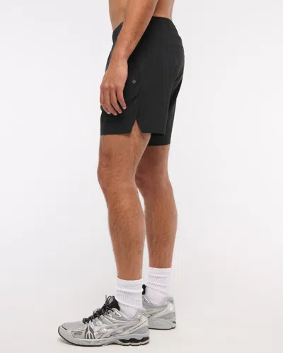 Abercrombie & Fitch Ypb Motiontek Lined Ready Short In Black