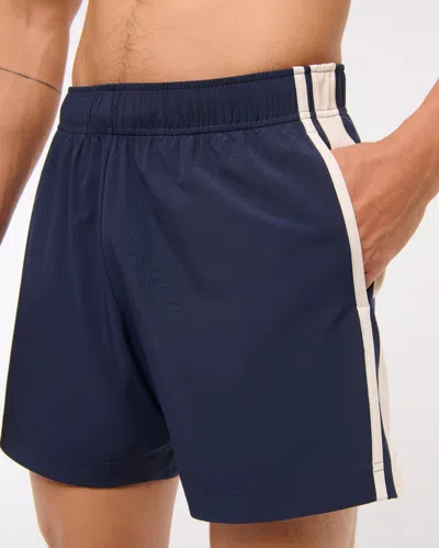 Abercrombie & Fitch Ypb Motiontek Retro Short In Blue