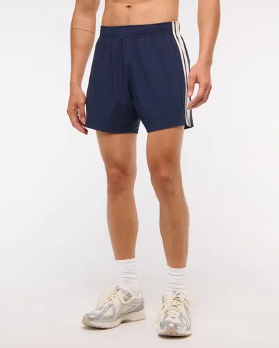 Abercrombie & Fitch Ypb Motiontek Retro Short In Blue