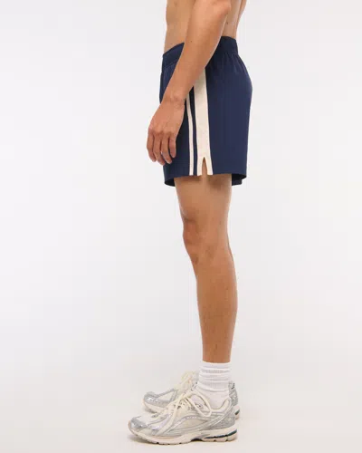 Abercrombie & Fitch Ypb Motiontek Retro Short In Blue