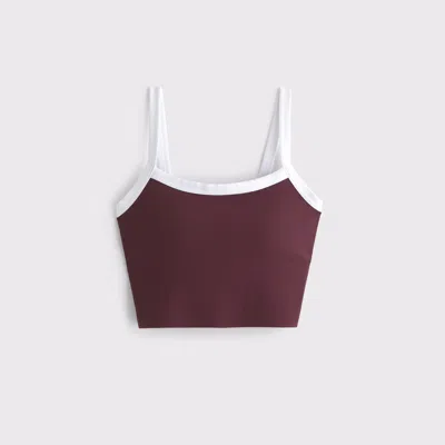 Abercrombie & Fitch Ypb Studioflex Cami Tank In Burgundy