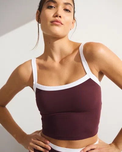 Abercrombie & Fitch Ypb Studioflex Cami Tank In Burgundy