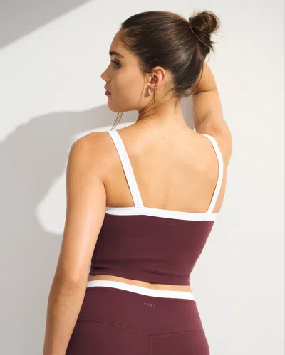 Abercrombie & Fitch Ypb Studioflex Cami Tank In Burgundy