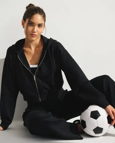 Abercrombie & Fitch Ypb Neoknit On The Go Mini Full-zip In Black