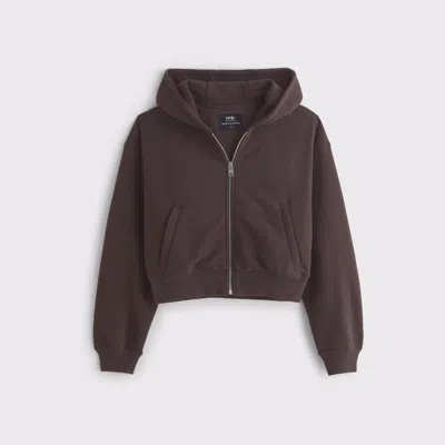 Abercrombie & Fitch Ypb On The Go 6am Full-zip Hoodie In Brown