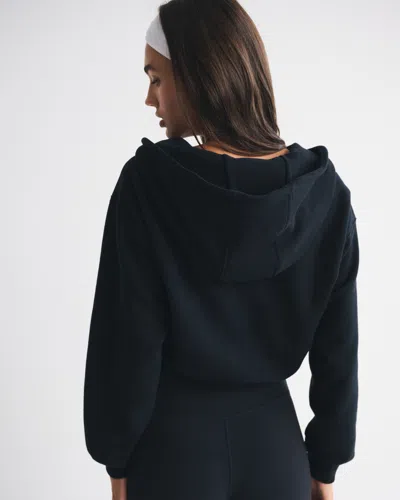 Abercrombie & Fitch Ypb On The Go 6am Full-zip Hoodie In Black