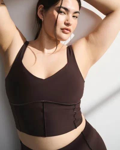 Abercrombie & Fitch Ypb Sculptlux Sweetheart Tank In Brown