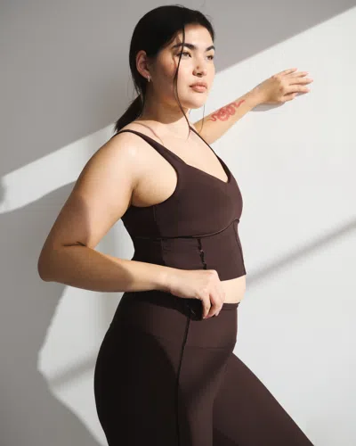 Abercrombie & Fitch Ypb Sculptlux Sweetheart Tank In Brown