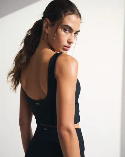 Abercrombie & Fitch Ypb Sculptlux Sweetheart Tank In Black