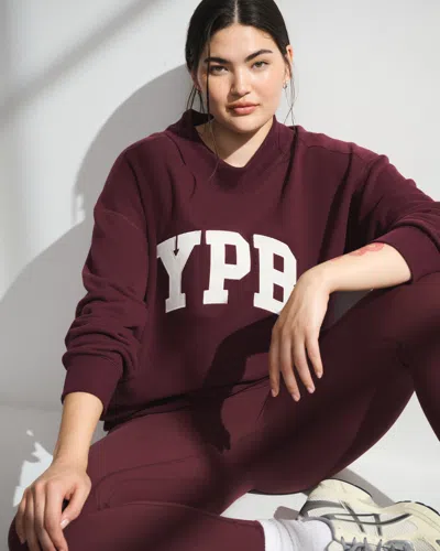 Abercrombie & Fitch Ypb On The Go Mockneck In Burgundy