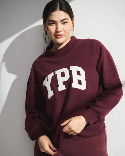 Abercrombie & Fitch Ypb On The Go Mockneck In Burgundy