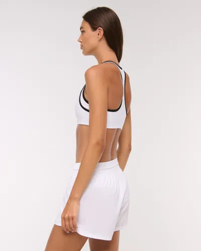 Abercrombie & Fitch Ypb Sculptlux Sports Bra In White