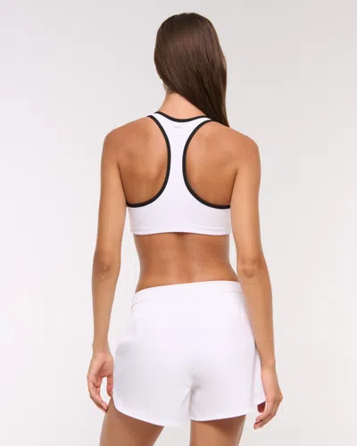 Abercrombie & Fitch Ypb Sculptlux Sports Bra In White