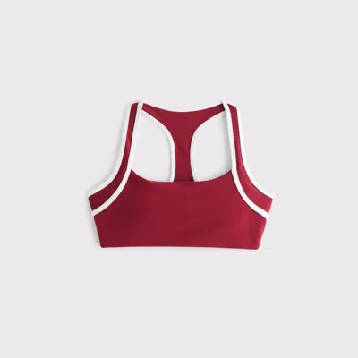 Abercrombie & Fitch Ypb Sculptlux Sports Bra In Red