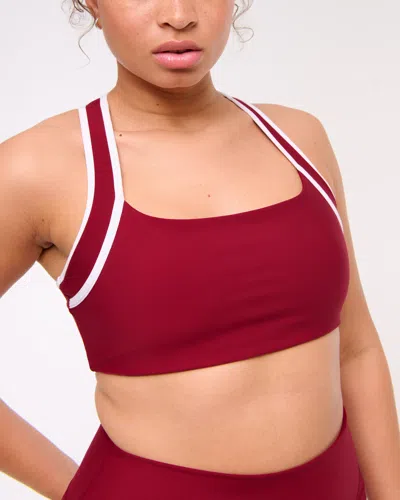 Abercrombie & Fitch Ypb Sculptlux Sports Bra In Red