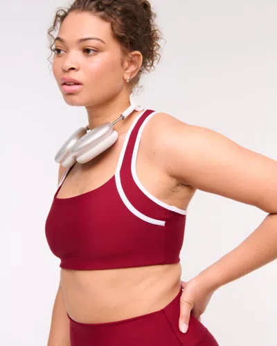 Abercrombie & Fitch Ypb Sculptlux Sports Bra In Red