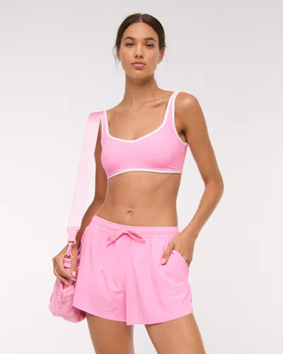 Abercrombie & Fitch Ypb Studioflex Sports Bra In Pink