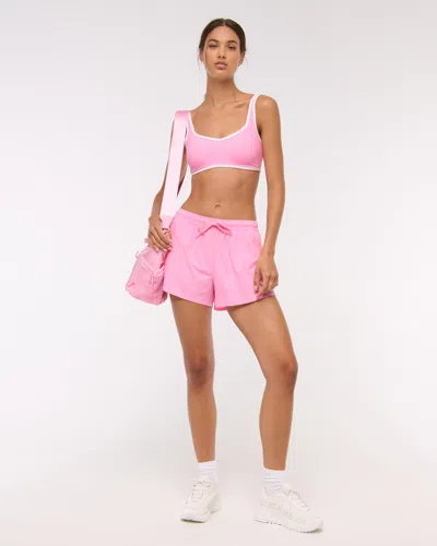 Abercrombie & Fitch Ypb Studioflex Sports Bra In Pink