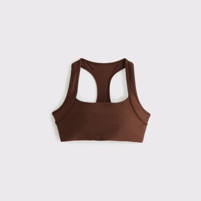 Abercrombie & Fitch Ypb Sculptlux Sports Bra In Brown