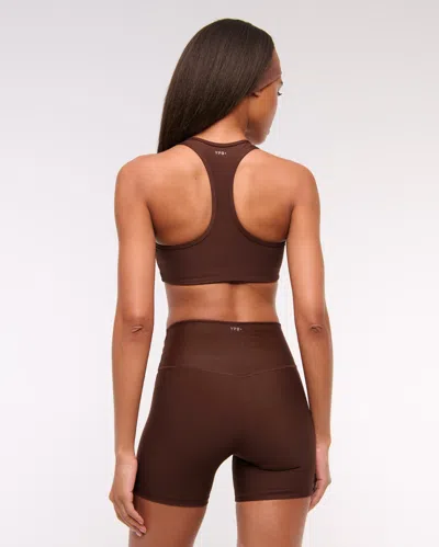 Abercrombie & Fitch Ypb Sculptlux Sports Bra In Brown