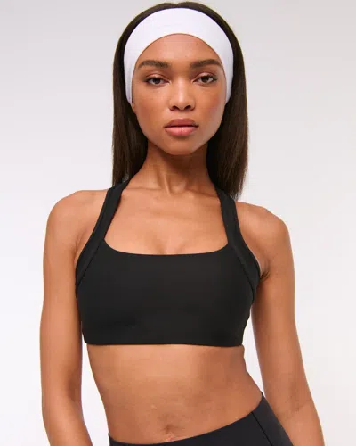Abercrombie & Fitch Ypb Sculptlux Sports Bra In Black