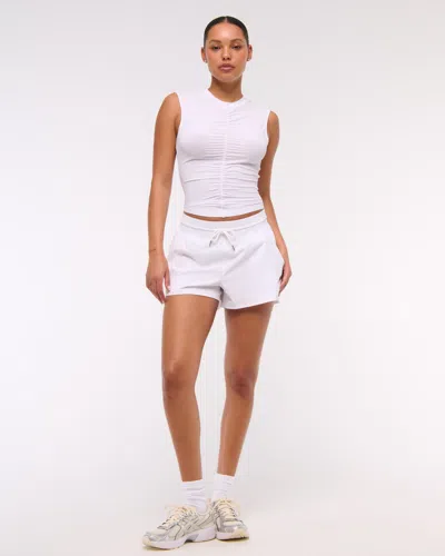 Abercrombie & Fitch Ypb Featherweight Ruched Tank In Pink