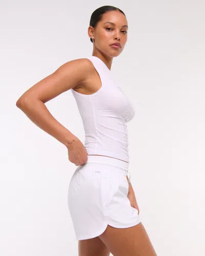 Abercrombie & Fitch Ypb Featherweight Ruched Tank In Pink