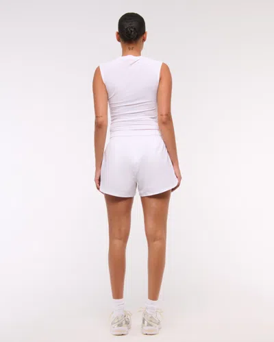 Abercrombie & Fitch Ypb Featherweight Ruched Tank In Pink