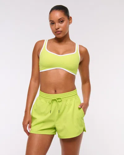 Abercrombie & Fitch Ypb Studioflex Sports Bra In Green
