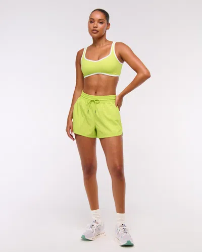 Abercrombie & Fitch Ypb Studioflex Sports Bra In Green