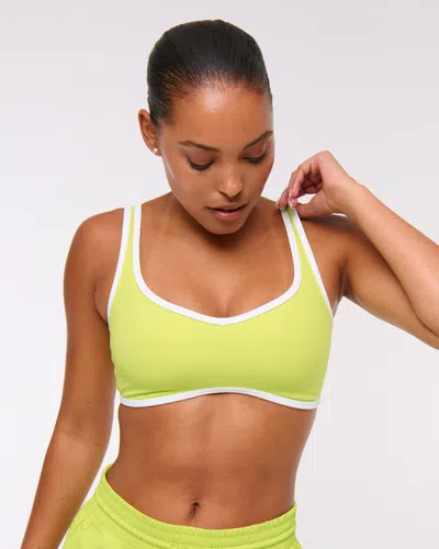 Abercrombie & Fitch Ypb Studioflex Sports Bra In Green