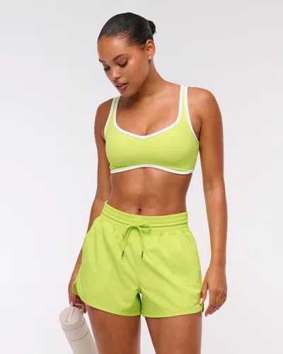 Abercrombie & Fitch Ypb Studioflex Sports Bra In Green