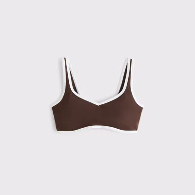 Abercrombie & Fitch Ypb Studioflex Sports Bra In Brown