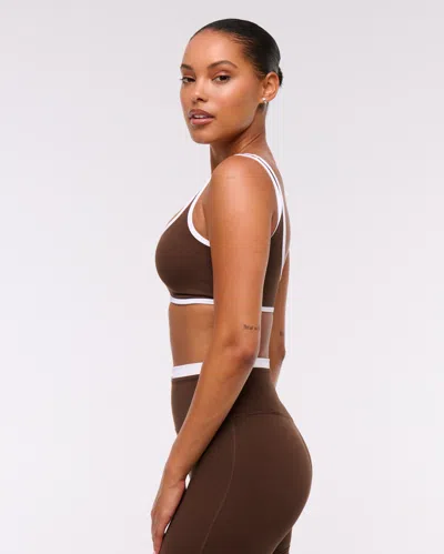 Abercrombie & Fitch Ypb Studioflex Sports Bra In Brown