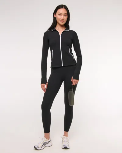 Abercrombie & Fitch Ypb Studioflex Full-zip In Black