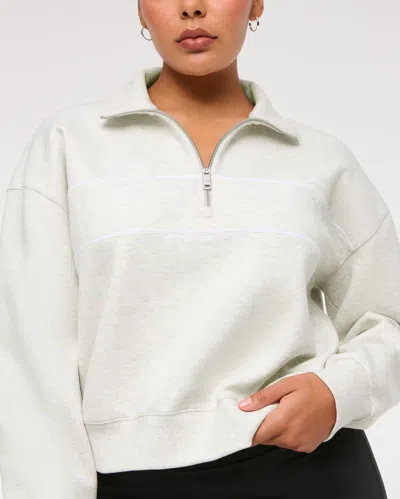 Abercrombie & Fitch Ypb Neoknit Max Half-zip In White