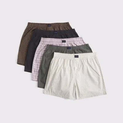 Abercrombie & Fitch 5-pack Woven Logo Boxers In Multi