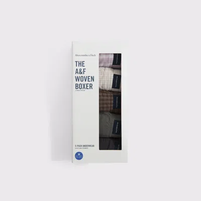 Abercrombie & Fitch 5-pack Woven Logo Boxers In Multi