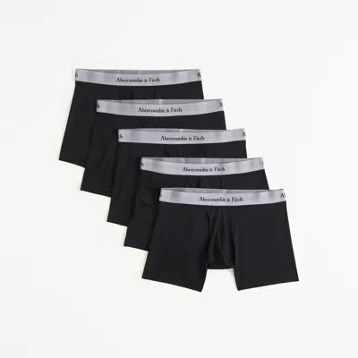 Abercrombie & Fitch 5" 5-pack A&f Performance Boxer Briefs In Black