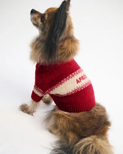 Abercrombie & Fitch Graphic Pet Sweater In Red