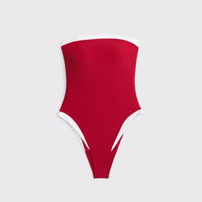 Abercrombie & Fitch A&f Marina One-piece Swimsuit In Red