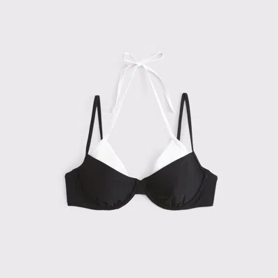 Abercrombie & Fitch Layered Underwire Bikini Top In Black