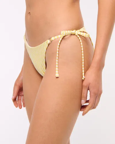 Abercrombie & Fitch Low Rise Tie-side Cheeky Bottom In Yellow